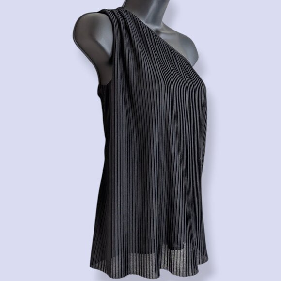 Armani Exchange Black One-Shoulder Flowy Top - Picture 2 of 9